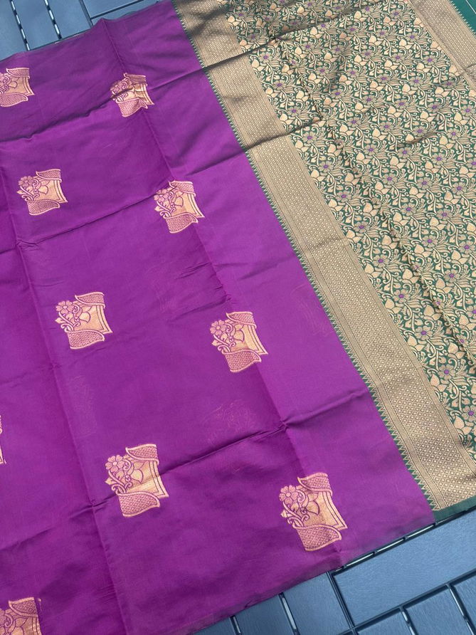 AAB Flower Lichi Silk Non Catalog Sarees